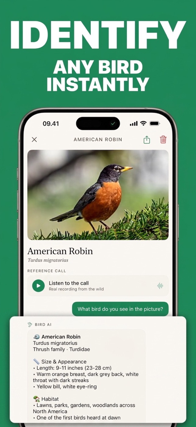 Bird ID sk&aelig;rmbillede 1